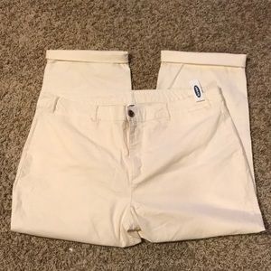 Cream cuffed pants